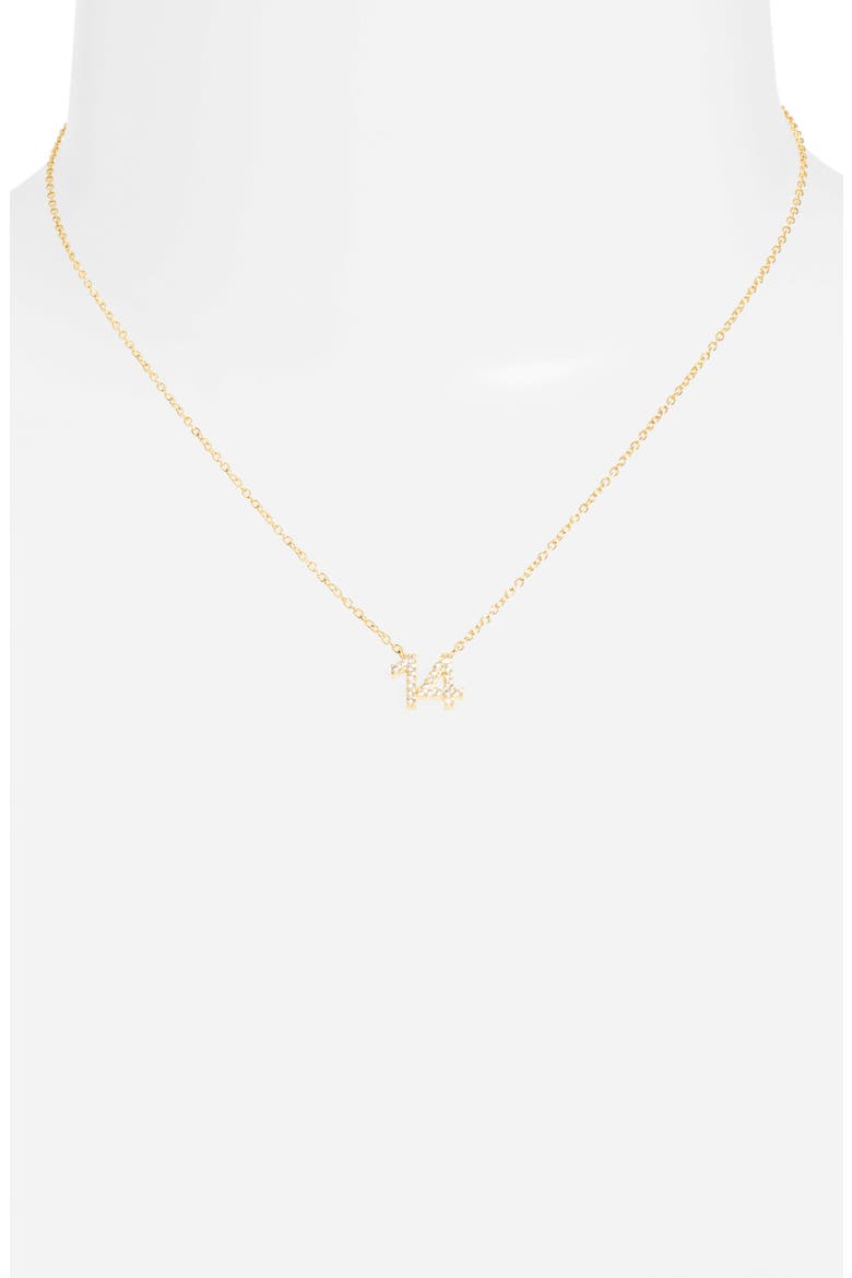 Custom Dainty Gameday Charm Necklace, Alternate, color, GOLD