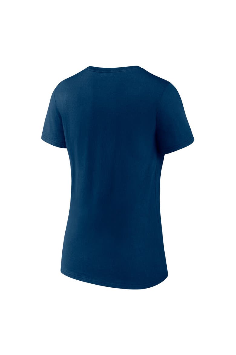 Women's Fanatics  Deep Sea Blue Seattle Kraken Authentic Pro V-Neck T-Shirt, Alternate, color, Navy