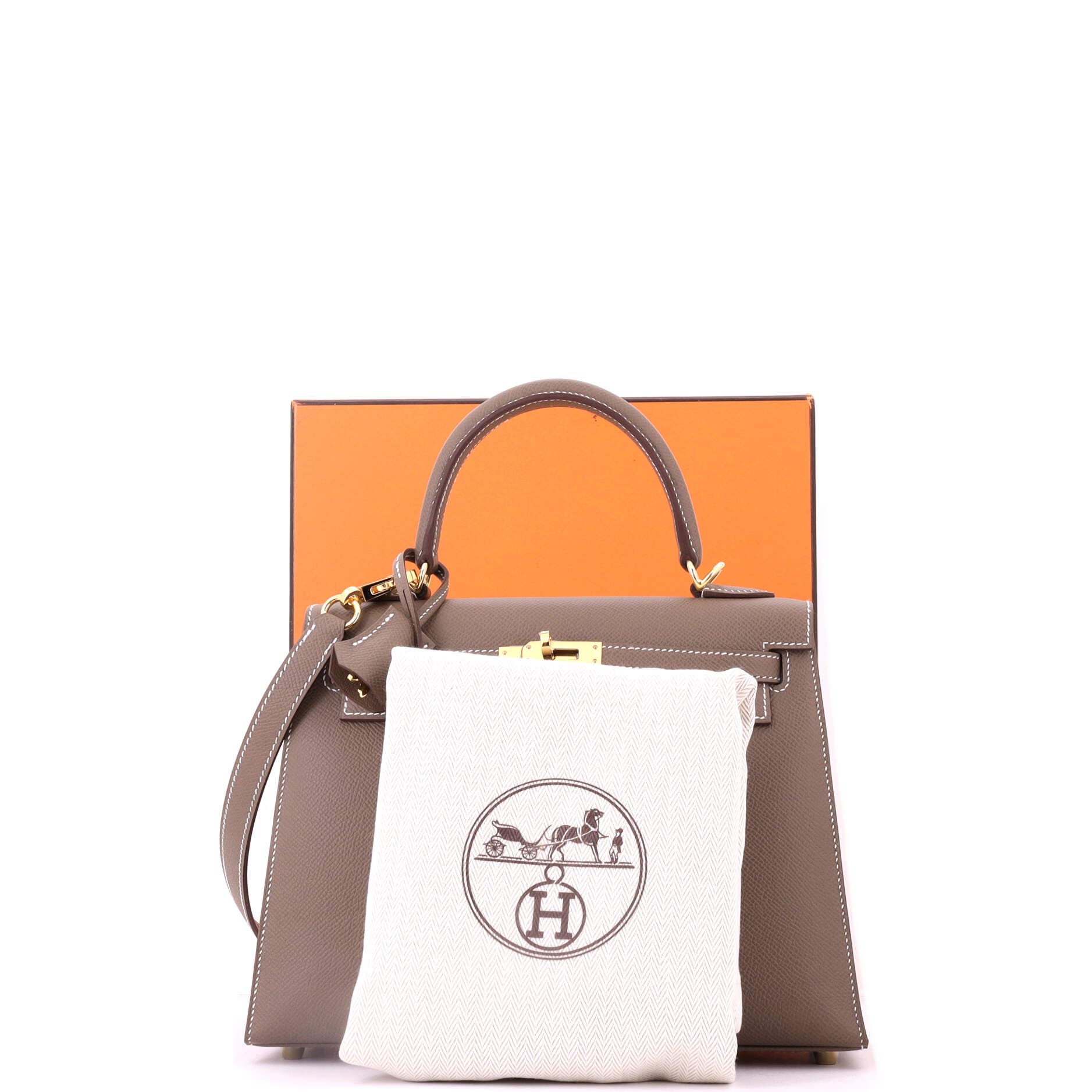 Kelly Handbag Grey Epsom with Gold Hardware 25, Alternate, color, Grey