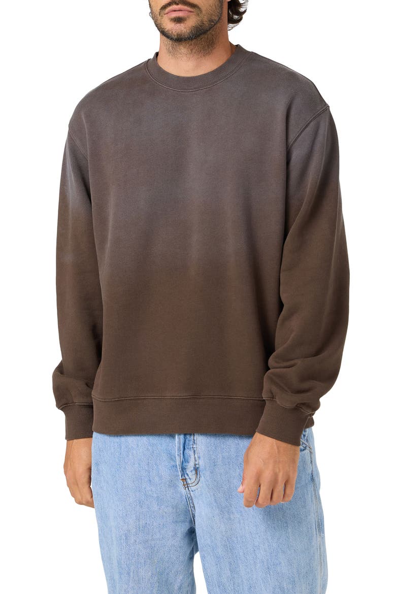 OG Logo Box Ombré Crewneck Sweatshirt, Main, color, EARTH