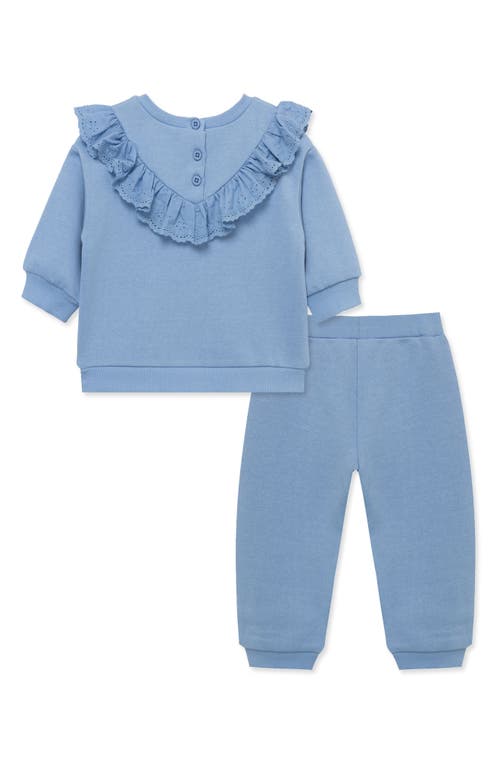 Little Me Eyelet Ruffle Sweatshirt & Sweatpants Set