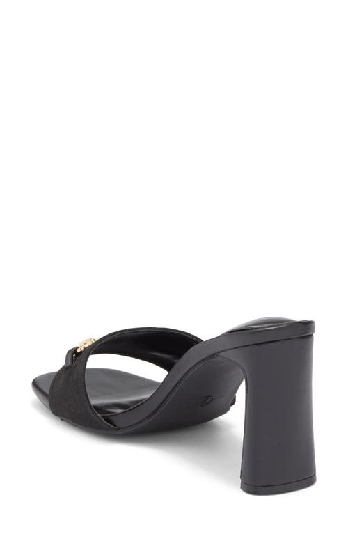 Wild Diva Lounge Viera Block Heel Bit Sandal In Black