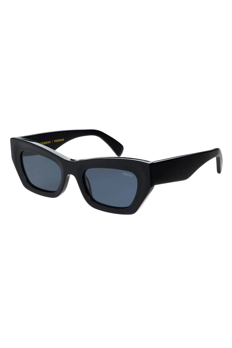 Selina Cat Eye Sunglasses, Alternate, color, Black