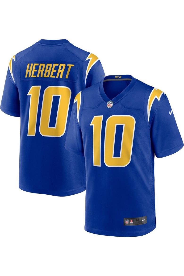 Men's Nike Justin Herbert Royal Los Angeles Chargers 2nd Alternate Game Jersey, Main, color, Royal