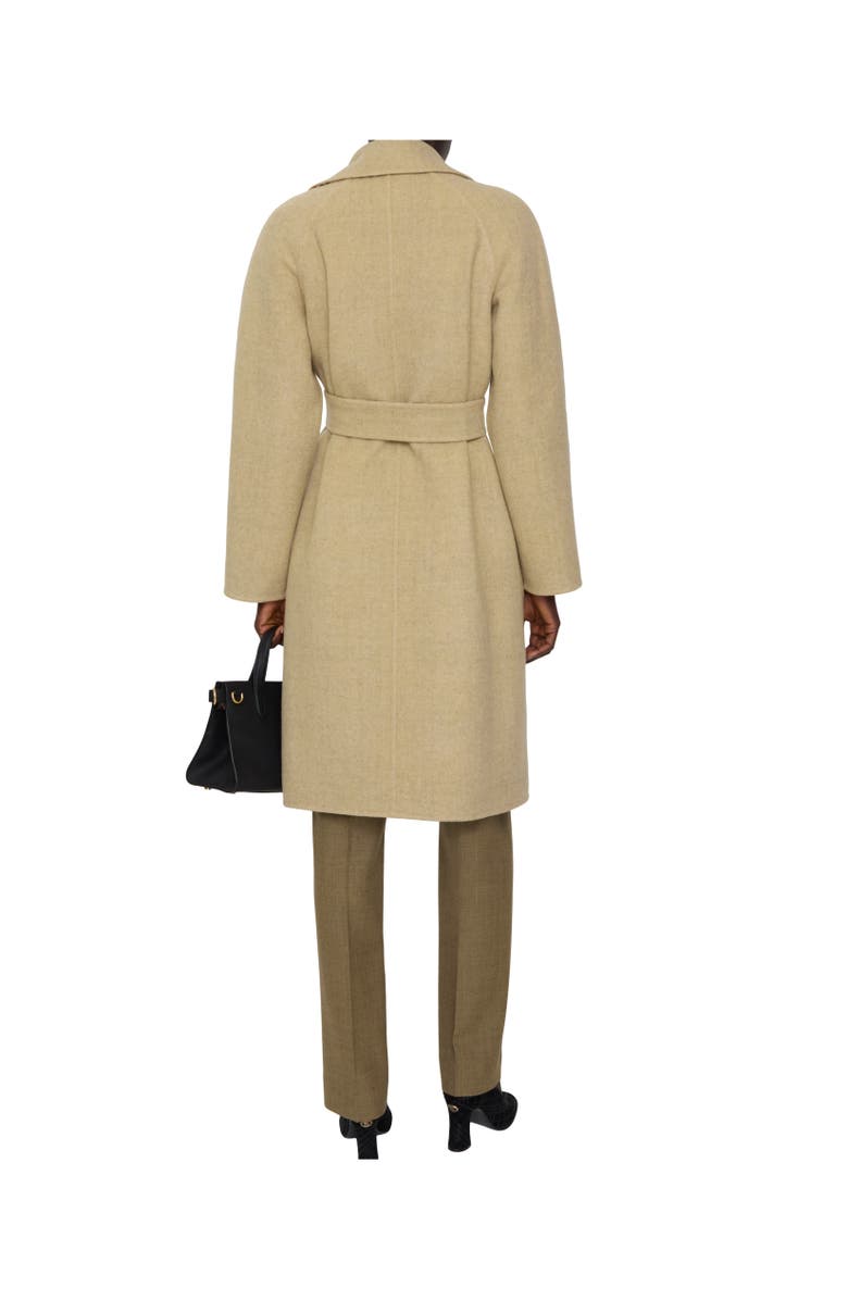 Burberry Reversible Wool Wrap Coat, Alternate, color, Sand Beige