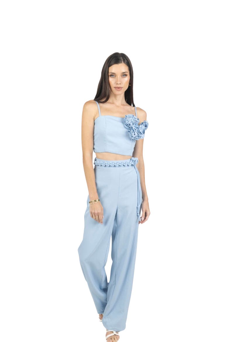 Rosalia Pants and Top Set, Alternate, color, Celeste