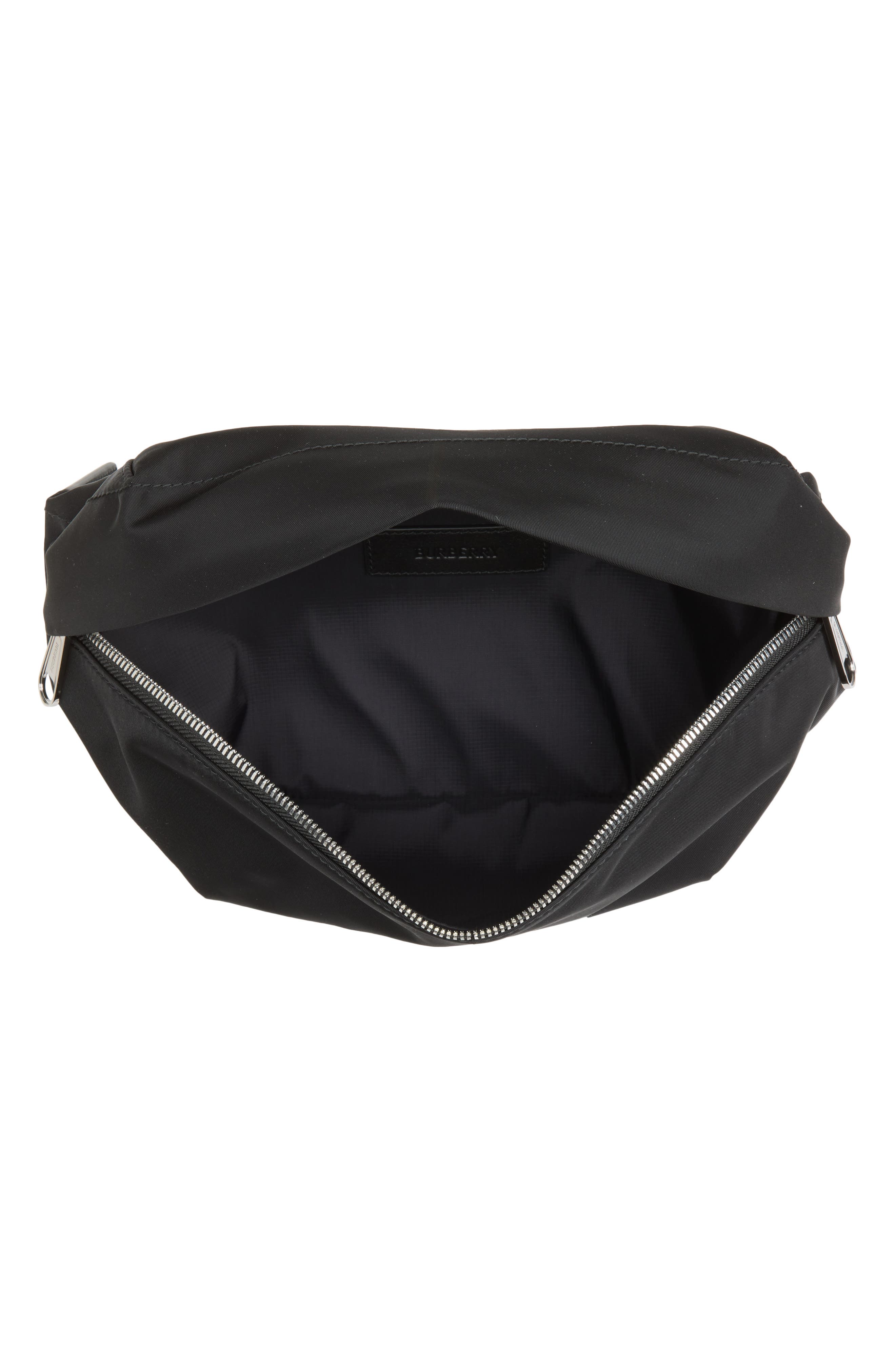 Burberry Sonny Belt Bag, Alternate, color, Black