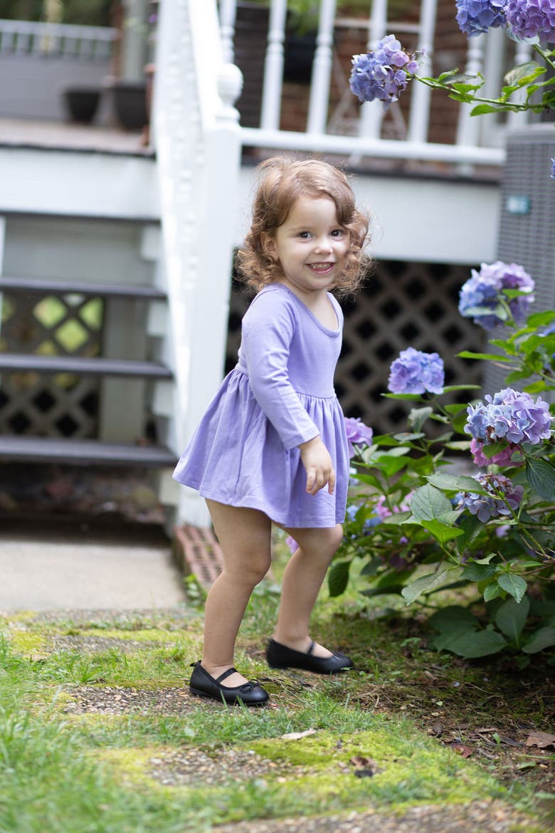 Solid Long Sleeve Bubble Romper, Alternate, color, Purple