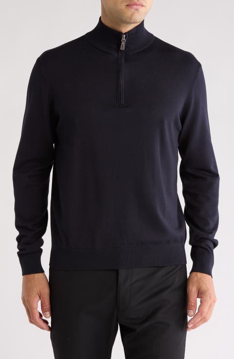 Solid Quarter Zip Pullover