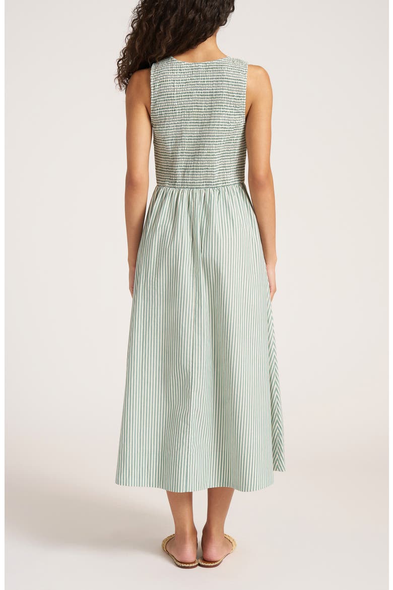 Verona Stripe Midi Dress, Alternate, color, JADE