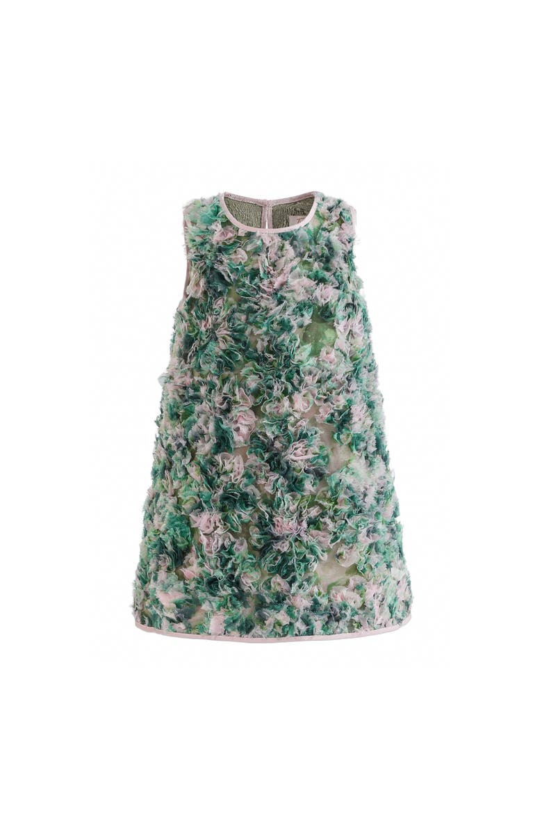 Tulleen Sylvie Floral Textured Dress, Main, color, Green