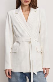 Good American Essential Belted Suit Blazer