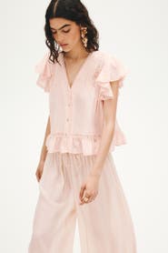 H&M Lace-inset blouse