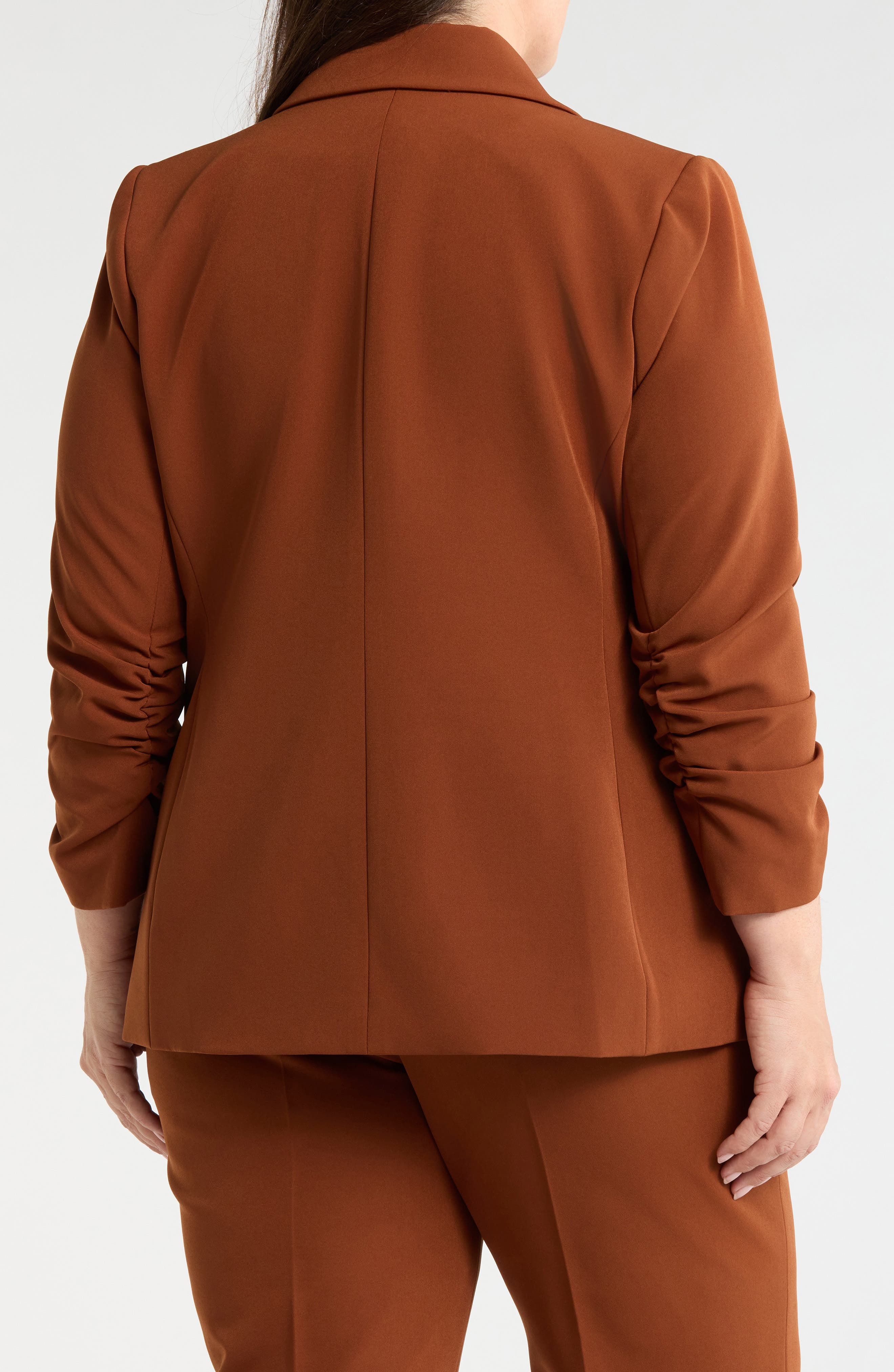 Ruched Sleeve Double Breasted Blazer - image 4