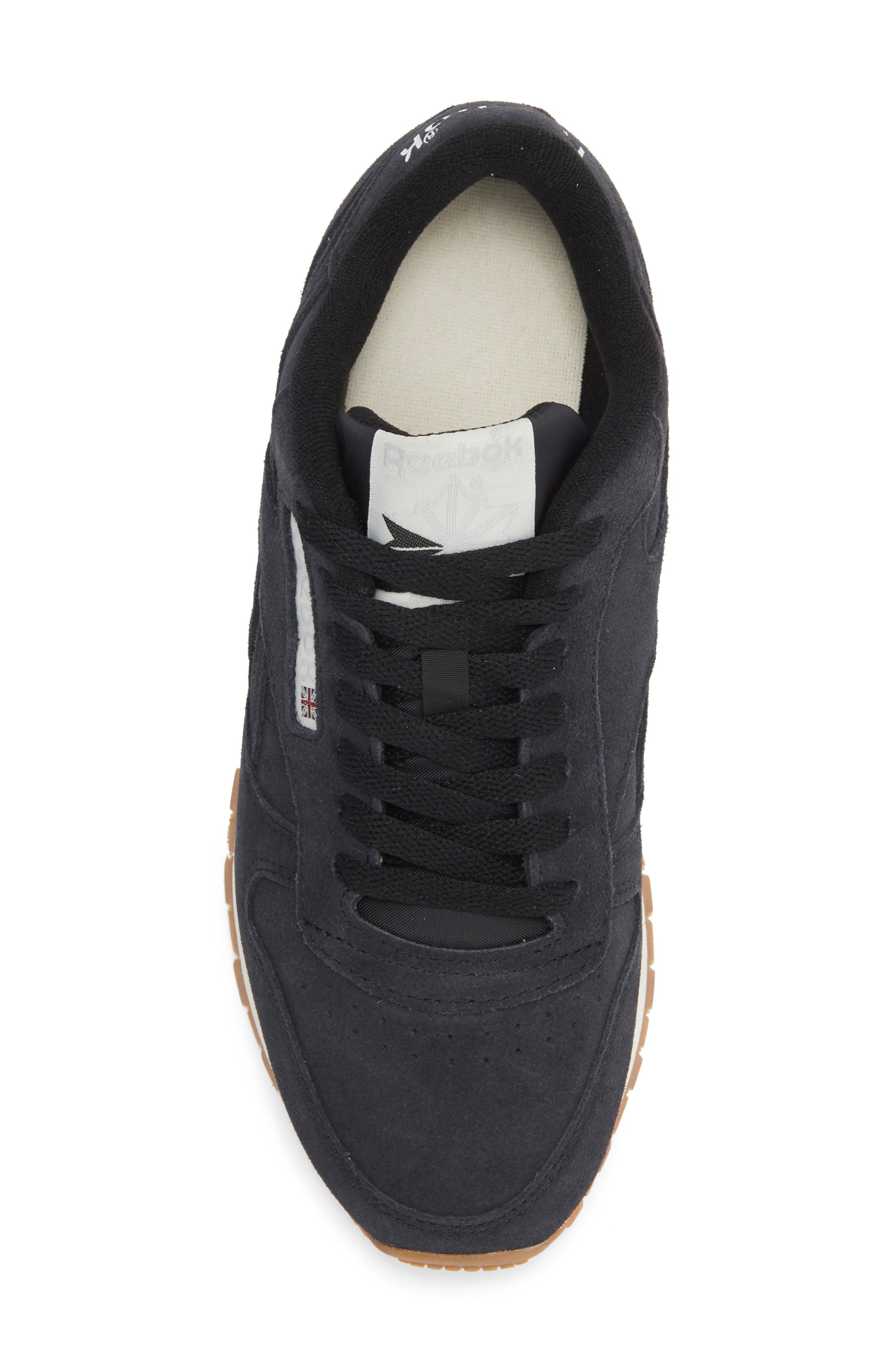 Classic Leather Sneaker, Alternate, color, BLACK/CHALK/GUM