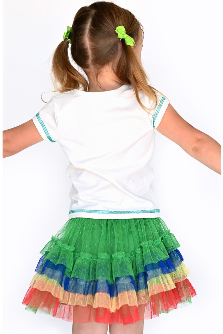 Kids' Embellished Four Leaf Clover Graphic Tee, Alternate, color, WHITE MULTI