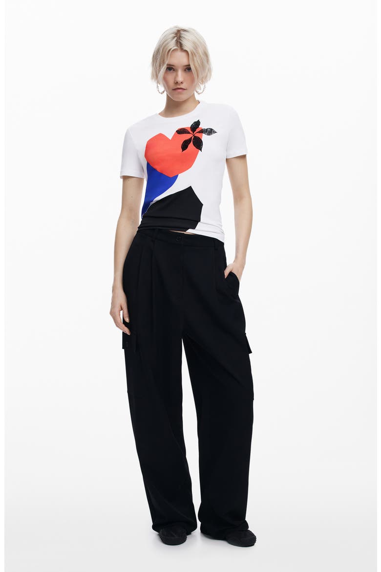 Graphic Print T-Shirt, Alternate, color, WHITE