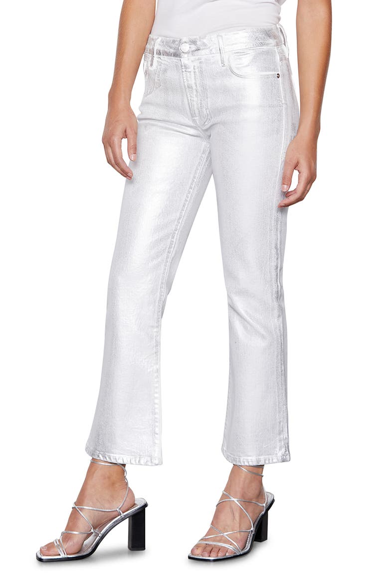 Le Crop Mini Boot Jeans, Alternate, color, CHROME BLANC