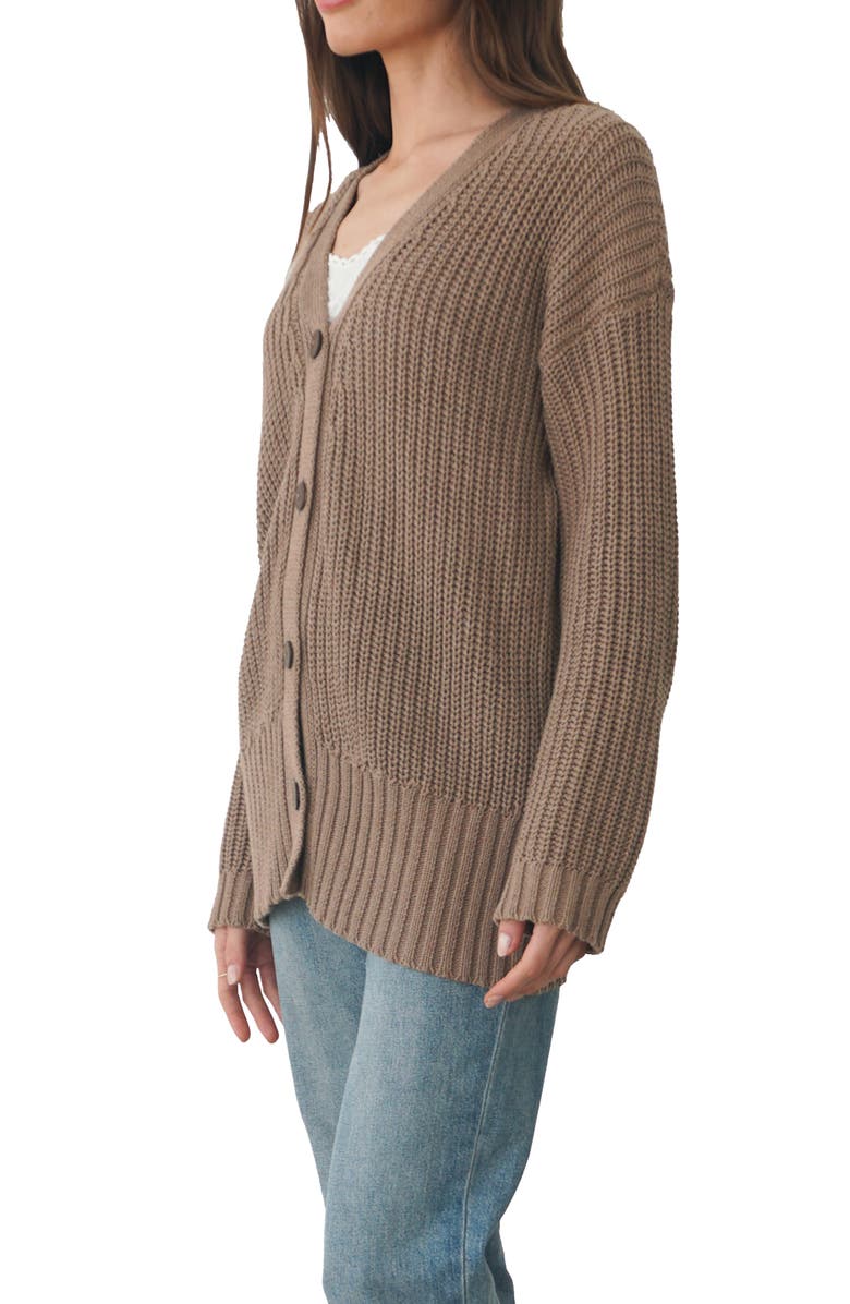 Paneros Clothing Emily Long Cotton Cardigan, Alternate, color, Mocha