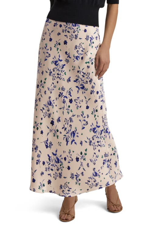 Favorite Daughter The Favorite Satin Maxi Skirt In Pretty In Pink Floral In Pretty In Pink Flo