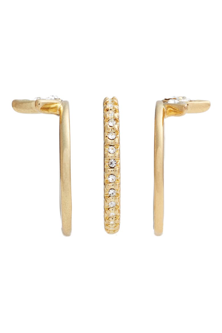 Posie Set of Three Pavé Rings, Alternate, color, GOLD