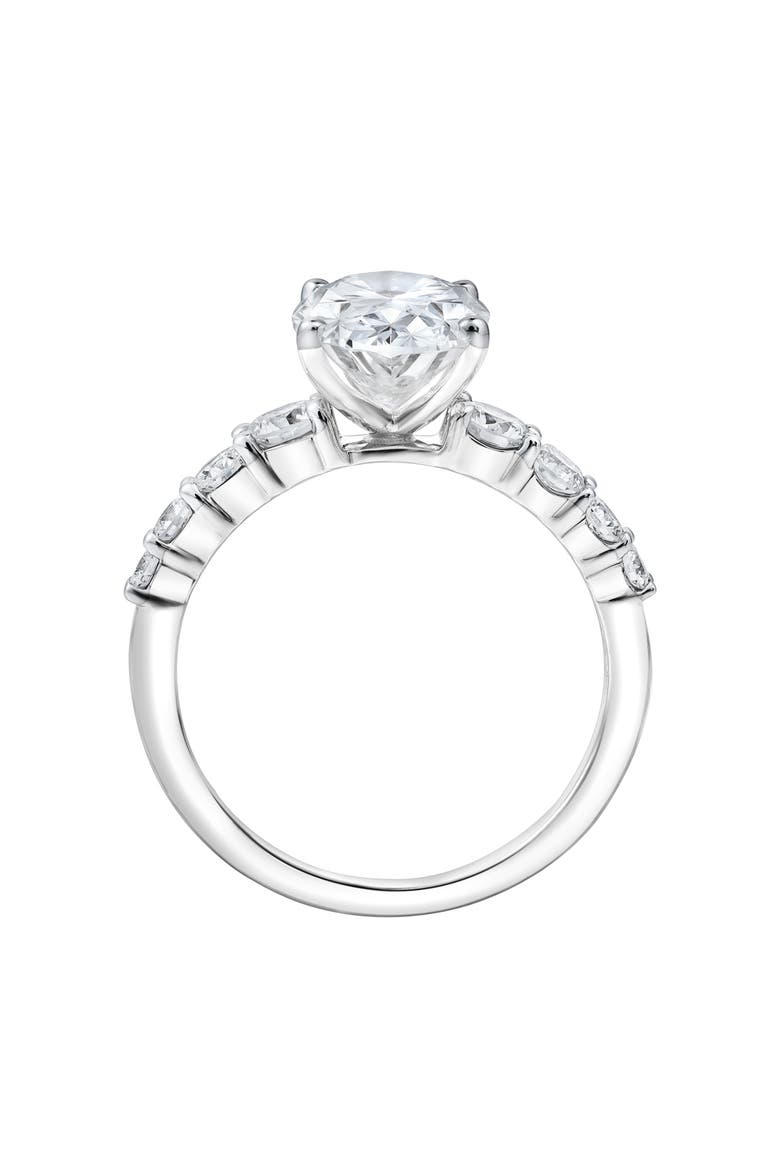 Julia 14K White Gold Oval Lab Grown Diamond Engagement Ring - 3.7 Ct, Alternate, color, 14K White Gold