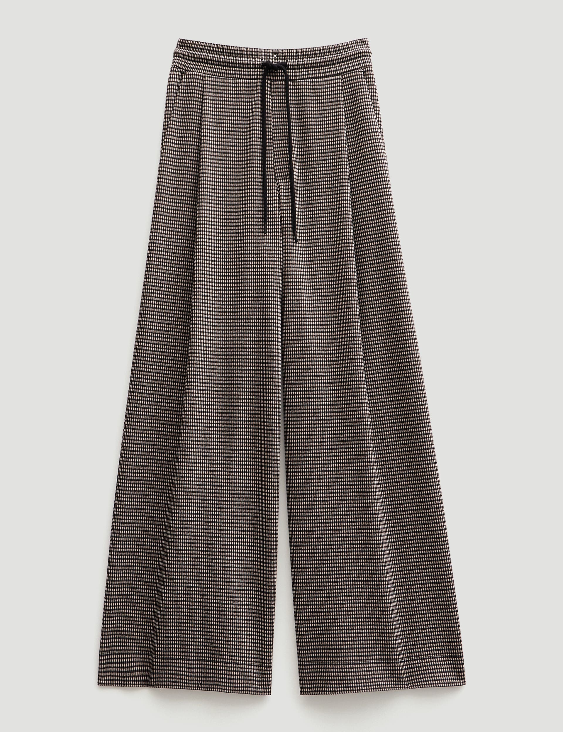 Check Wide Leg Jersey Pants - image 2