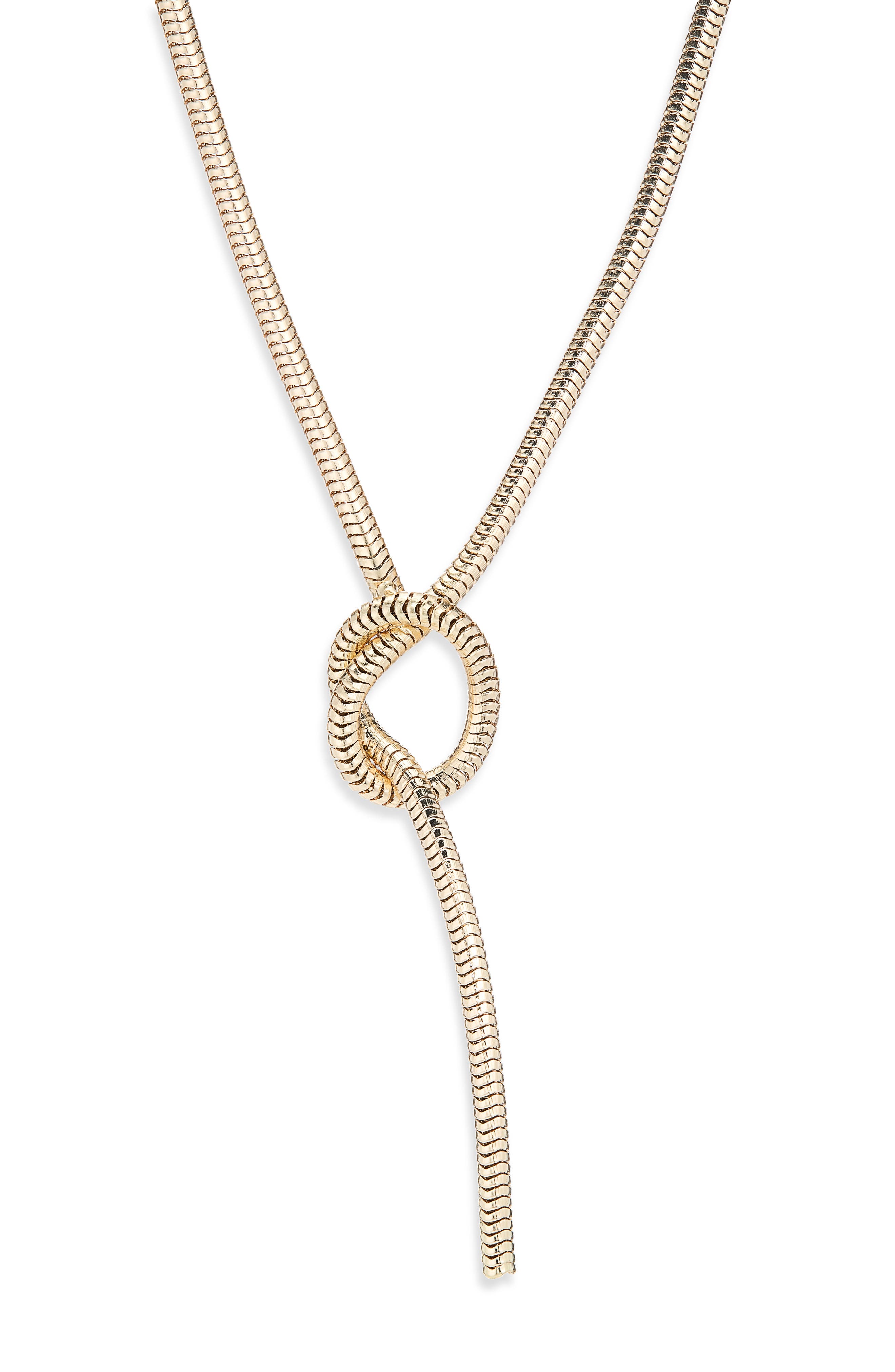 Snake Chain Knot Y-Necklace