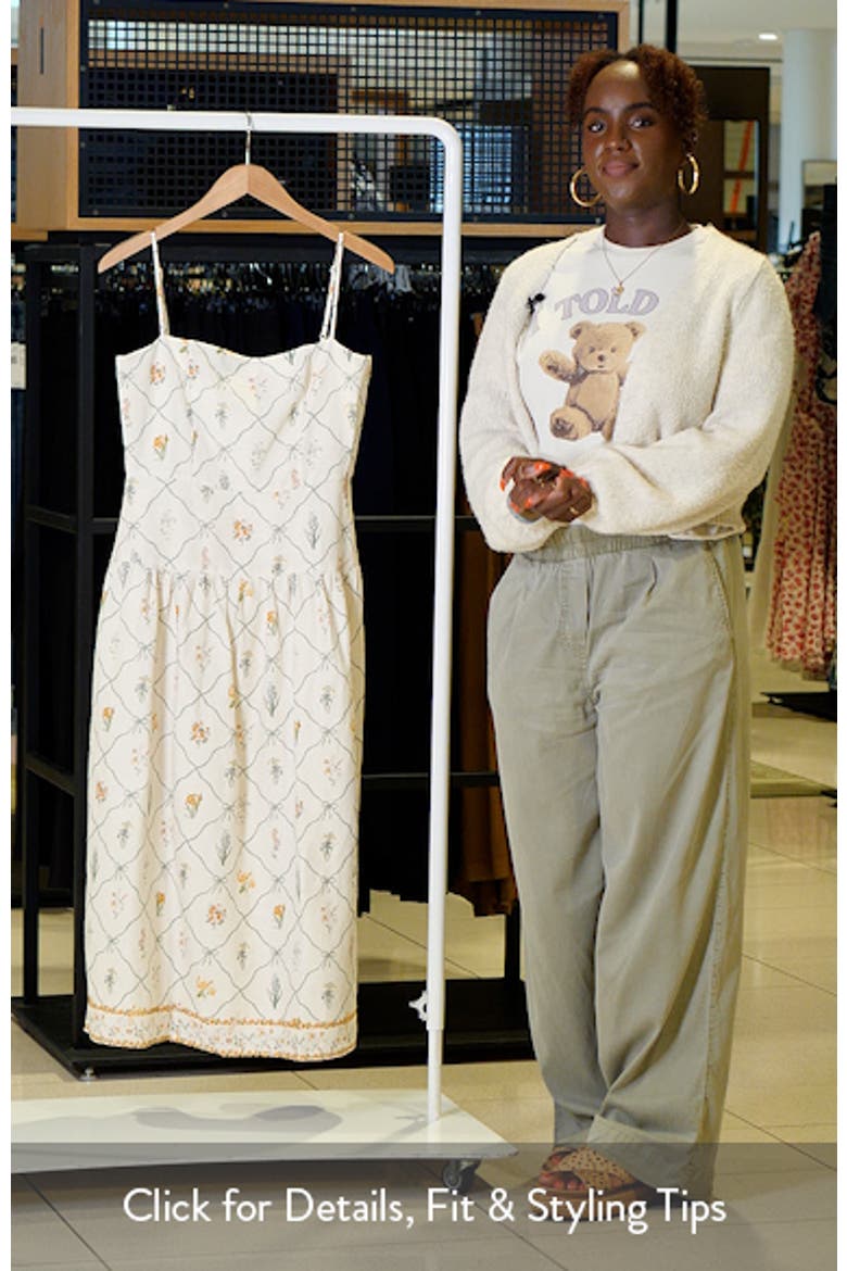 Juliet Print Linen Blend Midi Sundress video
