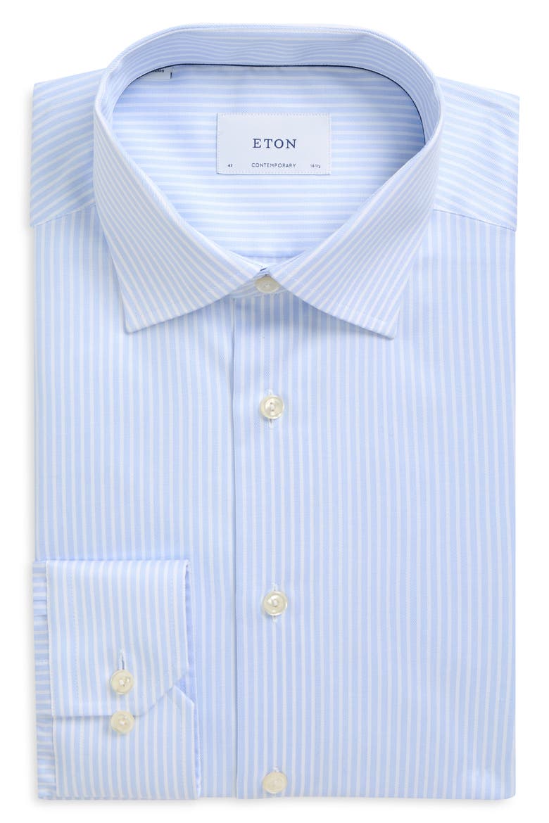 Contemporary Fit Striped Shirt, Alternate, color, LIGHT BLUE