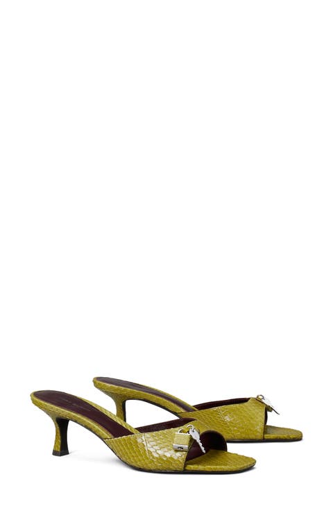 Lock Kitten Heel Sandal