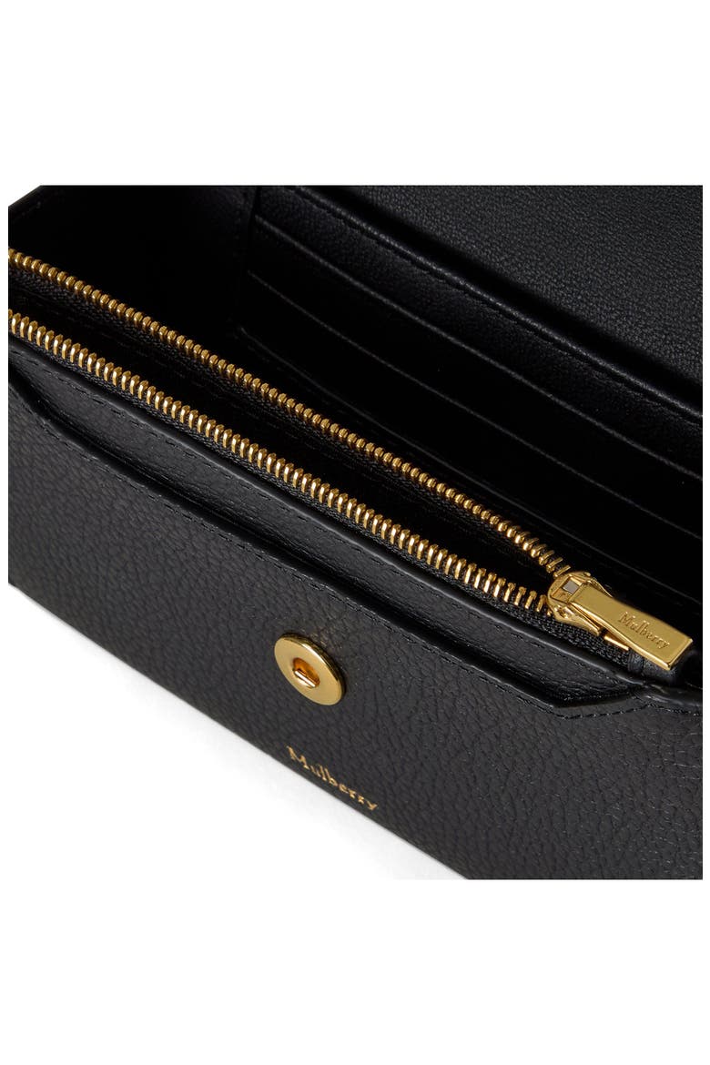 Snap Leather Wallet, Alternate, color, BLACK
