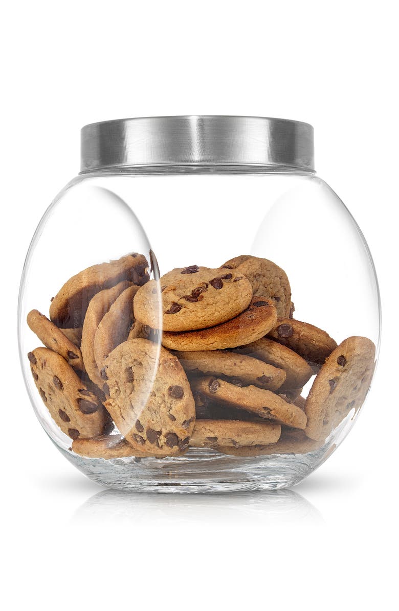 JoyJolt Cookie Jars - Set of 2, Alternate, color, Clear