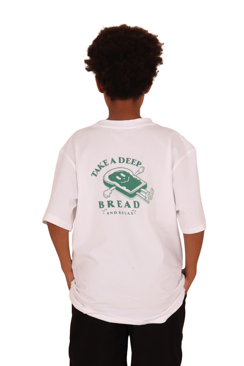 Kids' Take a Deep Bread Stretch Cotton Graphic T-Shirt, Alternate, color, WHITE