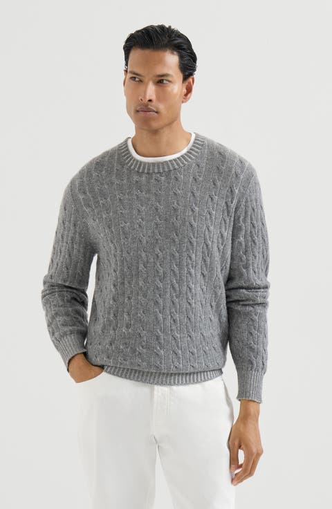 Cashmere vanisé cable knit sweater