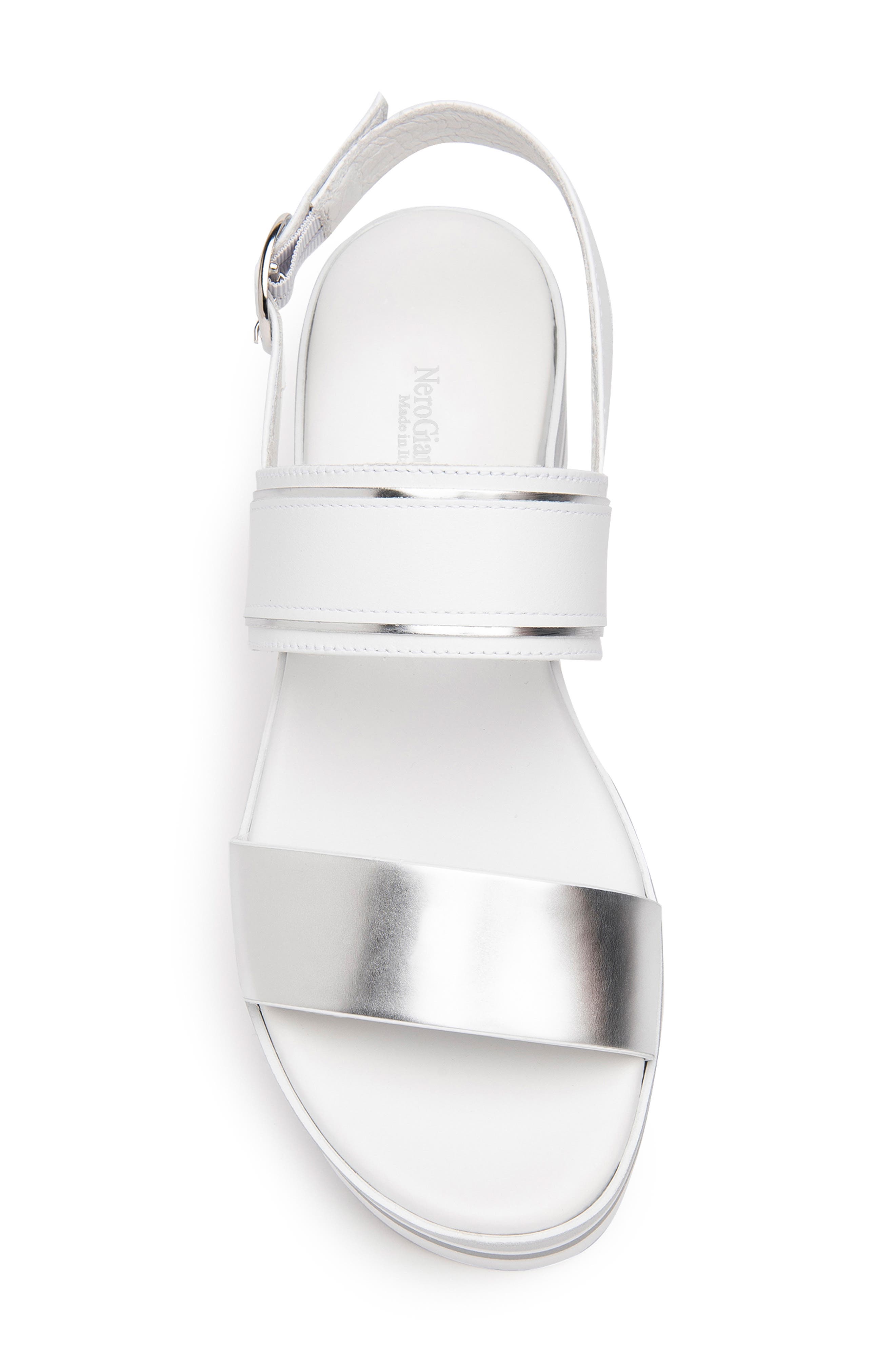 NeroGiardini Double-Band Platform Slingback Sandal, Alternate, color, 