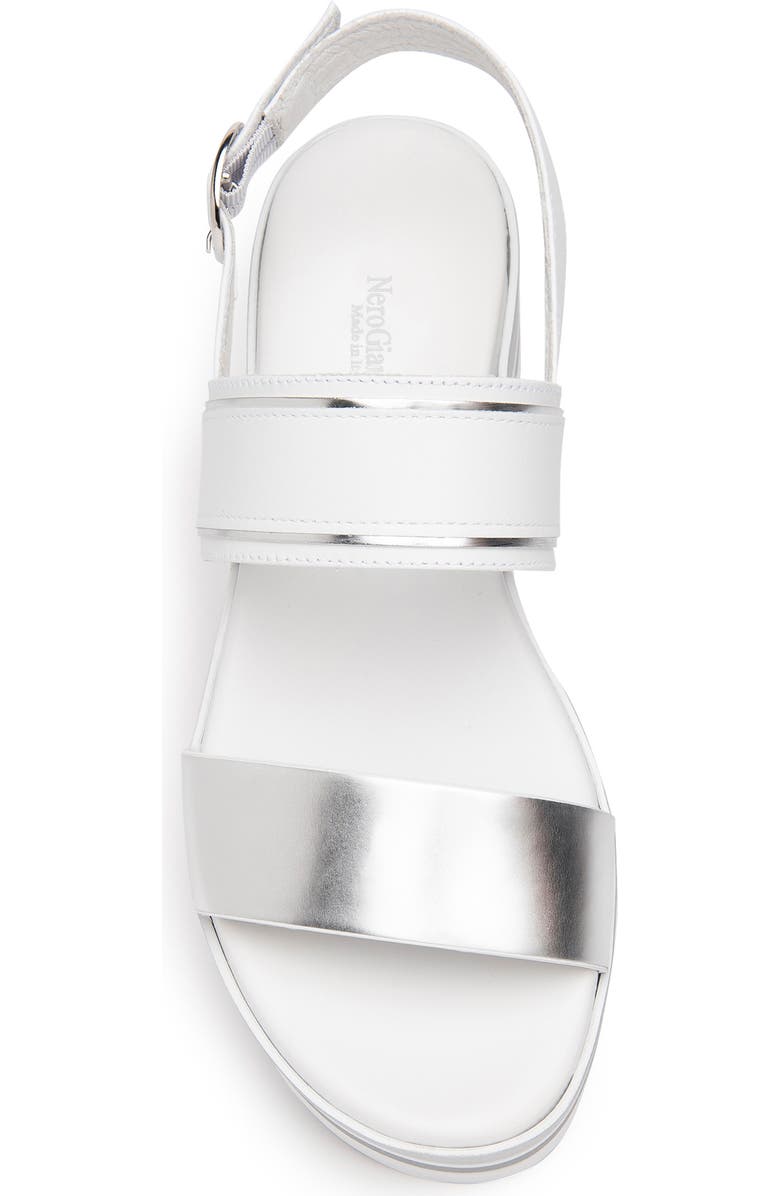 NeroGiardini Double-Band Platform Slingback Sandal, Alternate, color,