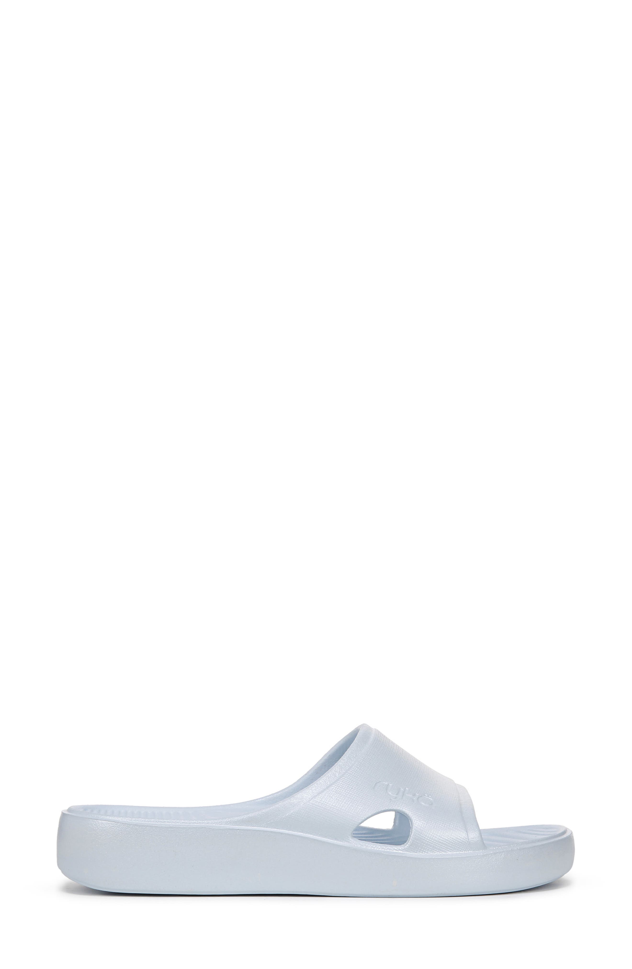 Rykä Soothe Slide Sandal, Alternate, color, Ice Blue Pearl