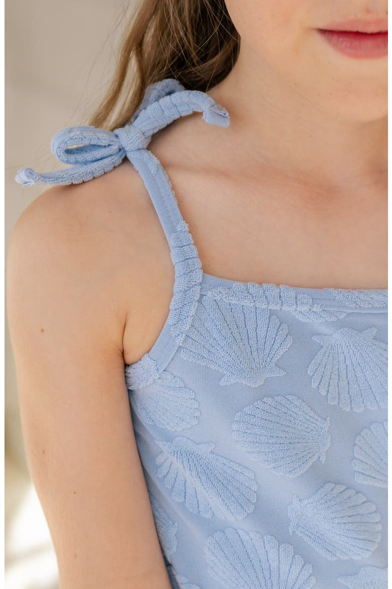 Seashell Terry Tank Skort Set, Alternate, color, Blue Seashell