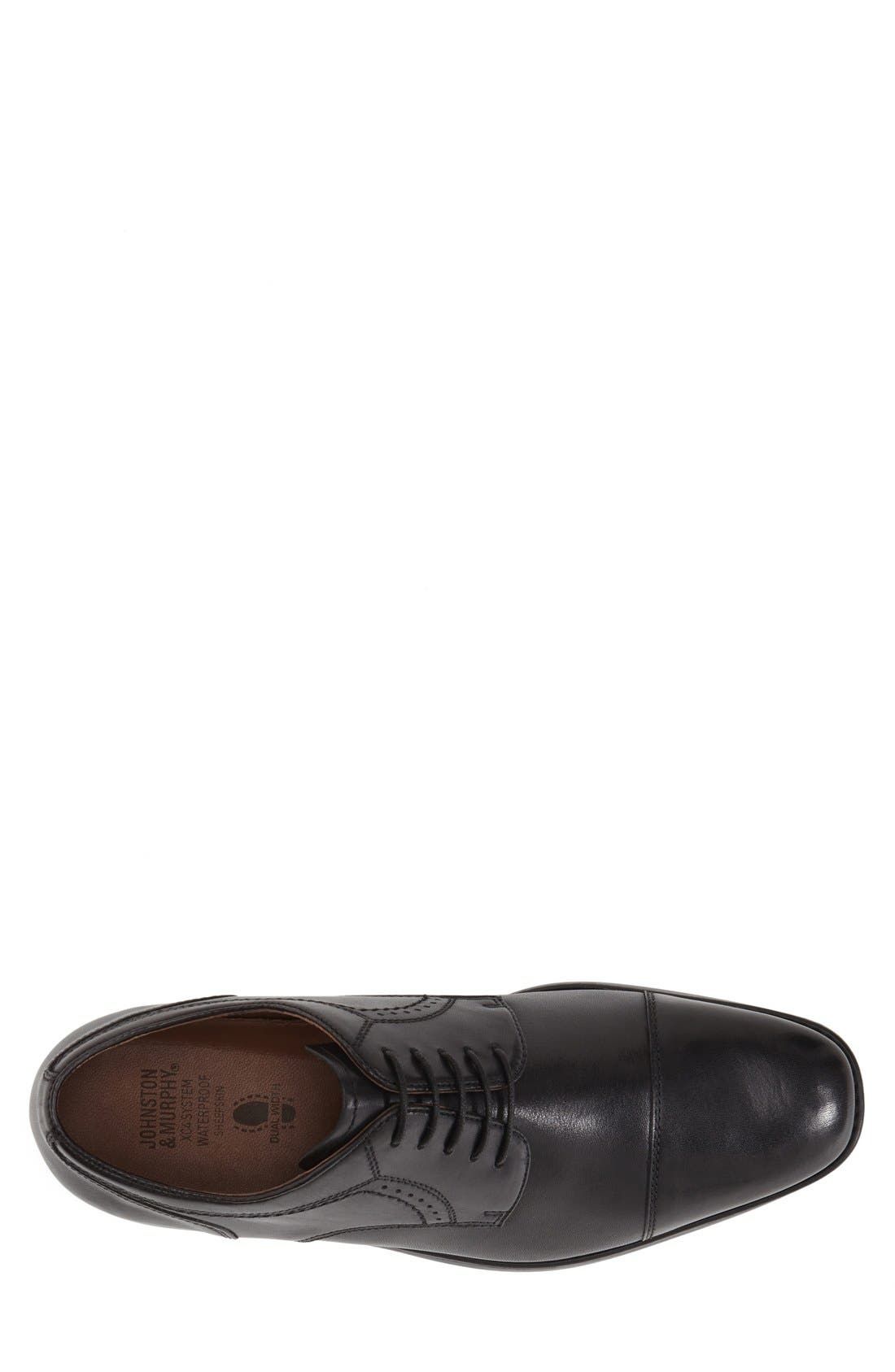 Johnston & Murphy 'Branning' Waterproof Cap Toe Derby, Alternate, color, Black