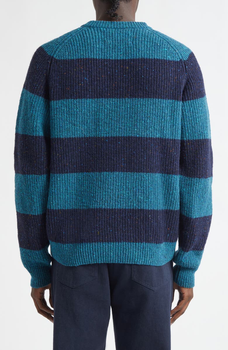 Noah Stripe Donegal Wool Sweater, Alternate, color, Beltra / Sheridan
