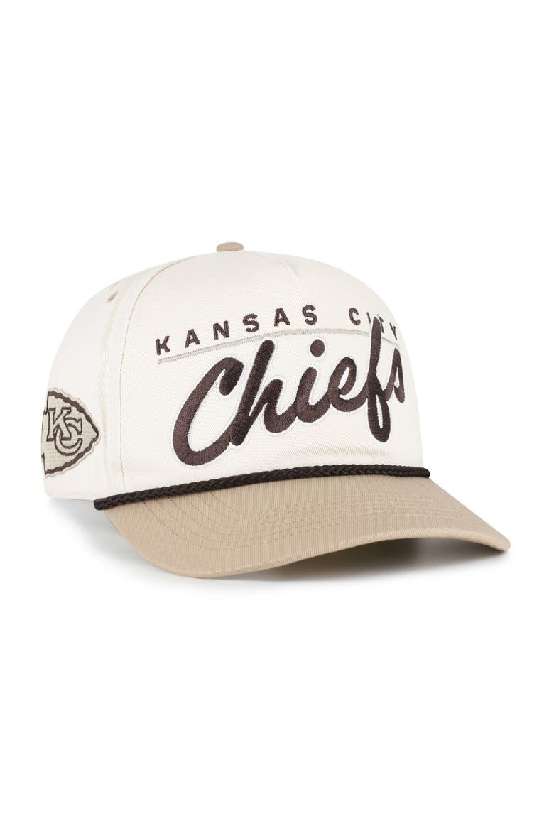 Men's '47  Natural/Tan Kansas City Chiefs Neutral Terrain Hitch Rope Adjustable Hat, Main, color, Natural