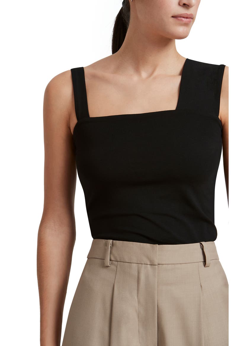 Moma Asymmetric Tank, Alternate, color, BLACK