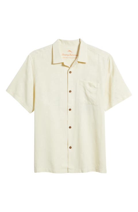 Blush Bayou Silk Camp Shirt