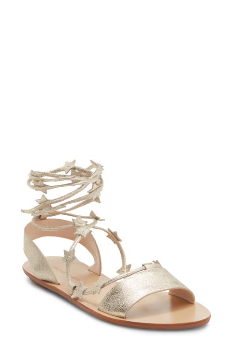 Starla Leather Ankle Wrap Sandal (Women)