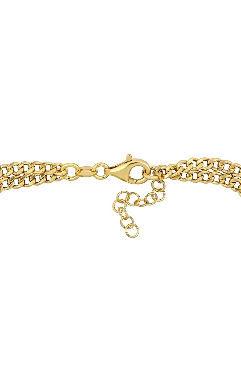 DELMAR Cultured Freshwater Pearl Curb Chain Bracelet & Drop Earrings Set, Alternate, color, White