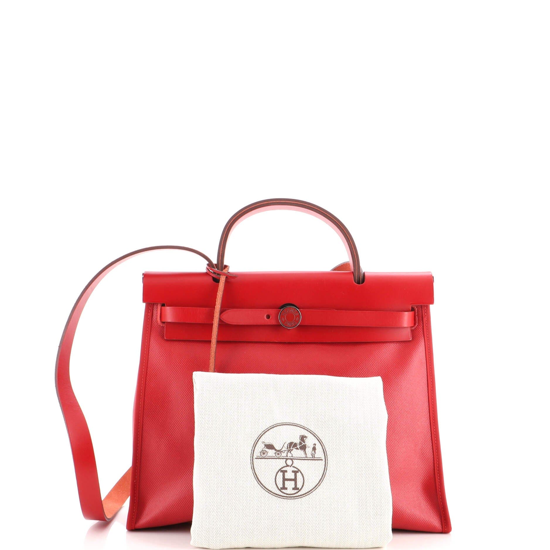 Herbag Zip Berline Vache Canvas and Leather 31, Alternate, color, Red