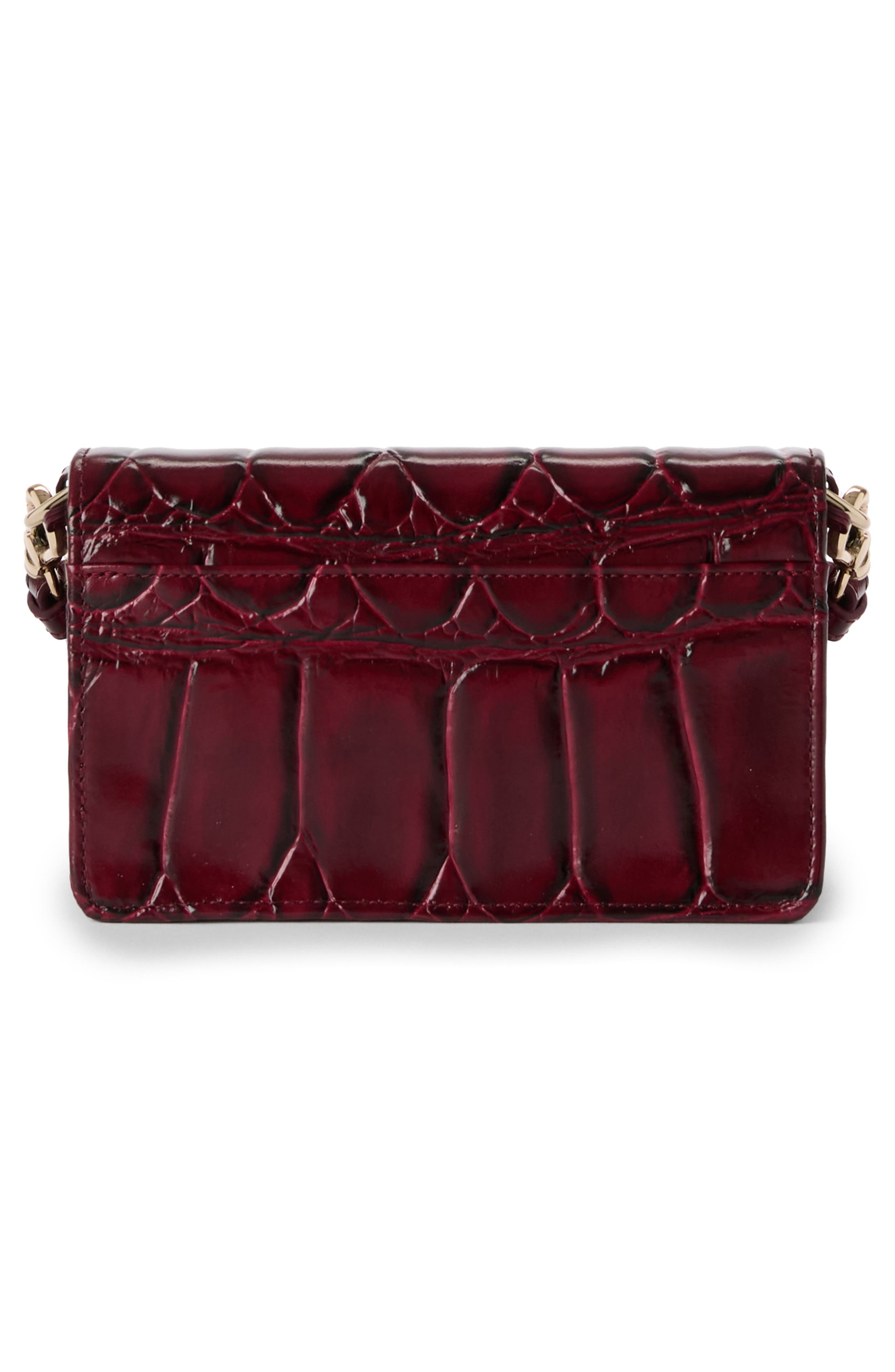 Brahmin Minuette Croc Embossed Leather Crossbody Bag, Alternate, color, 