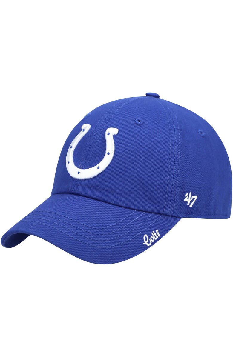 '47 Women's '47 Royal Indianapolis Colts Miata Clean Up Primary Adjustable Hat, Main, color, 