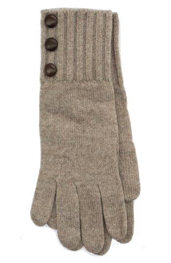 Portolano Buttoned Gloves In Gray
